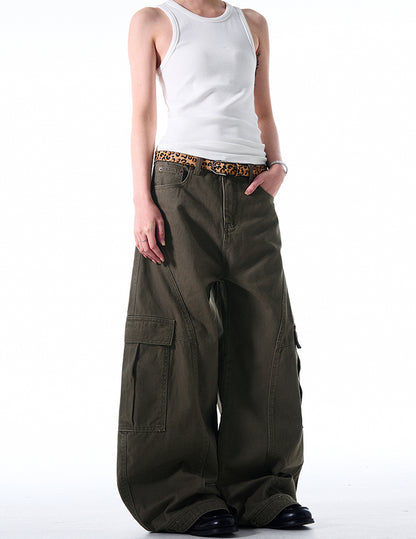 MADWITCH DECONSTRUCTED WIDE-LEG CARGO PANTS #DR6302