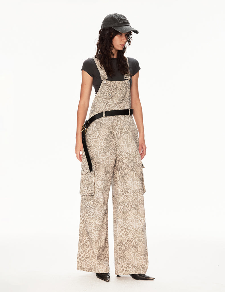 MADWIT HIGH STREET LEOPARD OVERALLS #CK3575