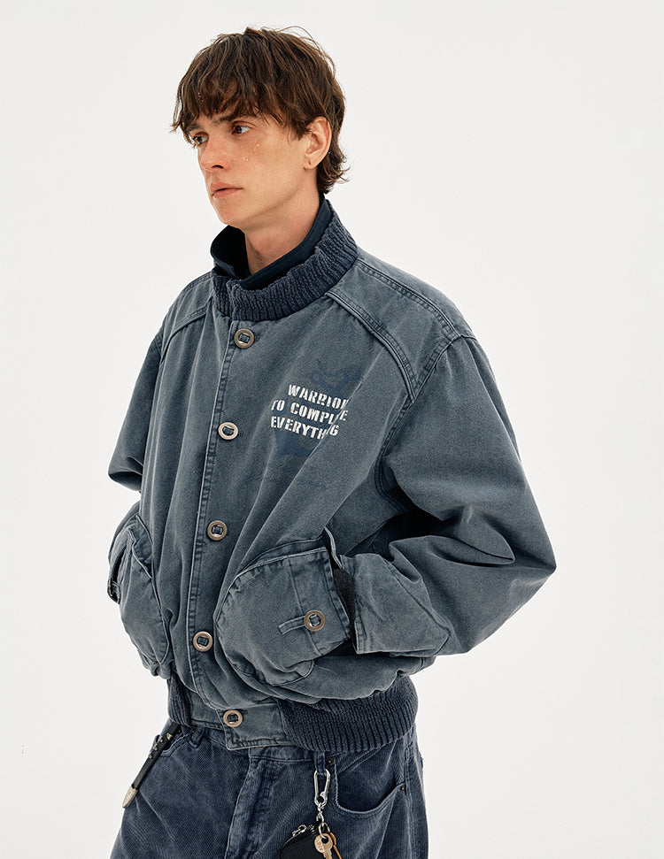 MADWITCH VINTAGE WASHED WORKWEAR QUILTED JACKET #AW25152