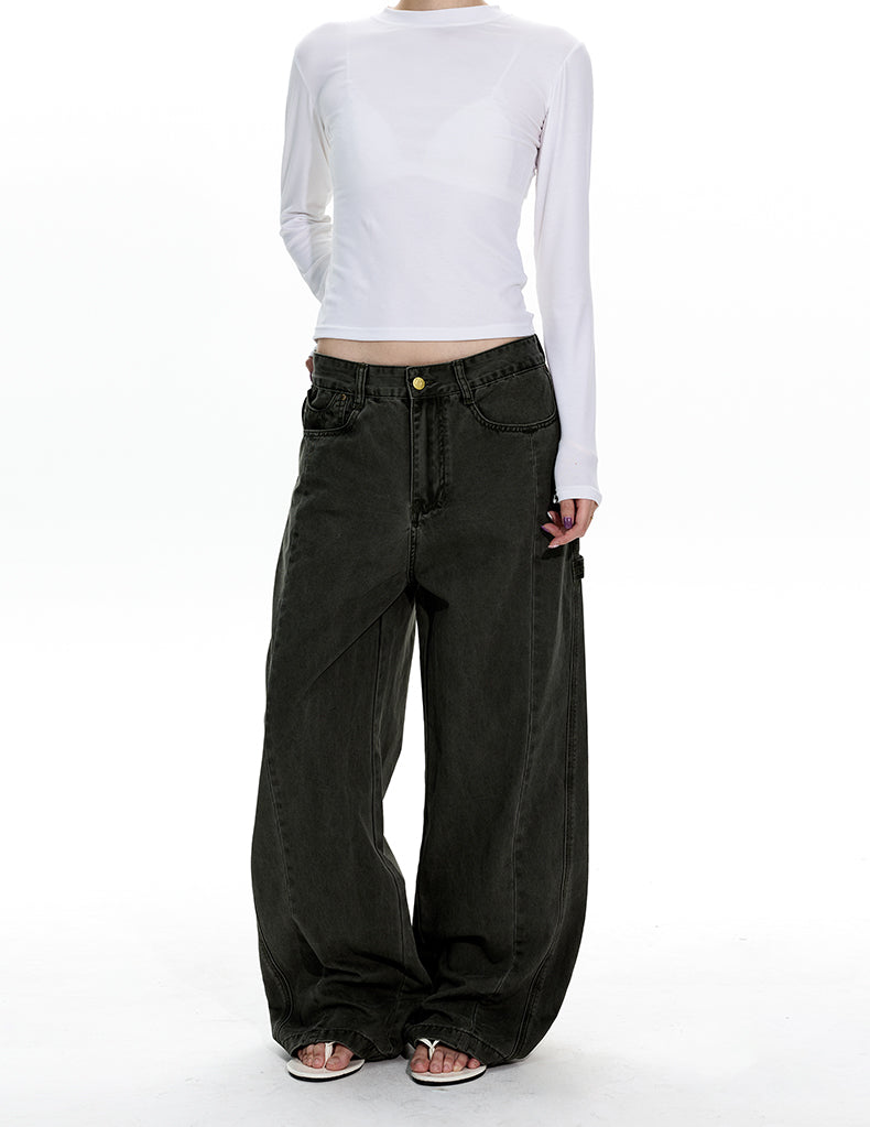 MADWITCH DECONSTRUCTED VINTAGE WORKWEAR JEANS #CK3590