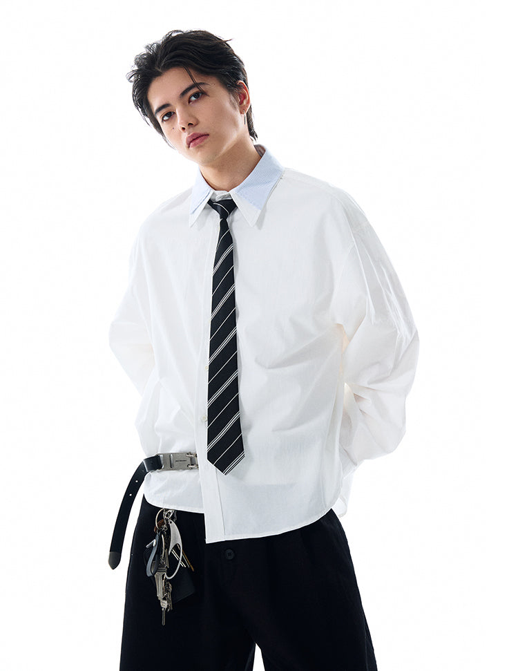 MADWITCH LOOSE SOLID COLOR SHIRT #RC140