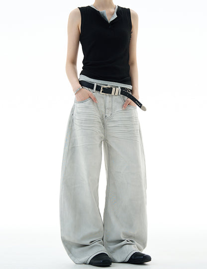 MADWITCH UNISEX VINTAGE SCIMITAR-STYLE JEANS #FX083
