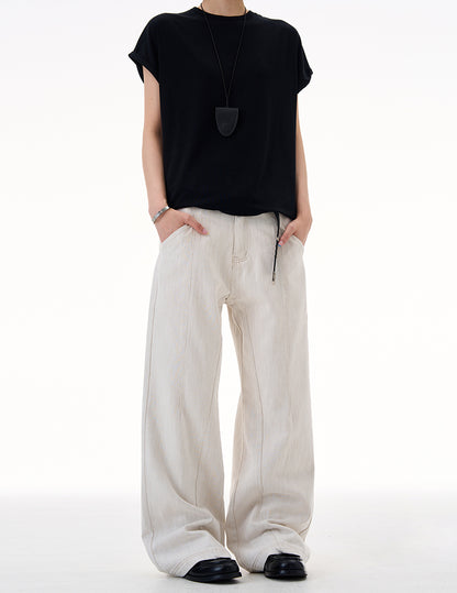 MADWITCH LINEN BLEND WHITE JEANS #CK9657