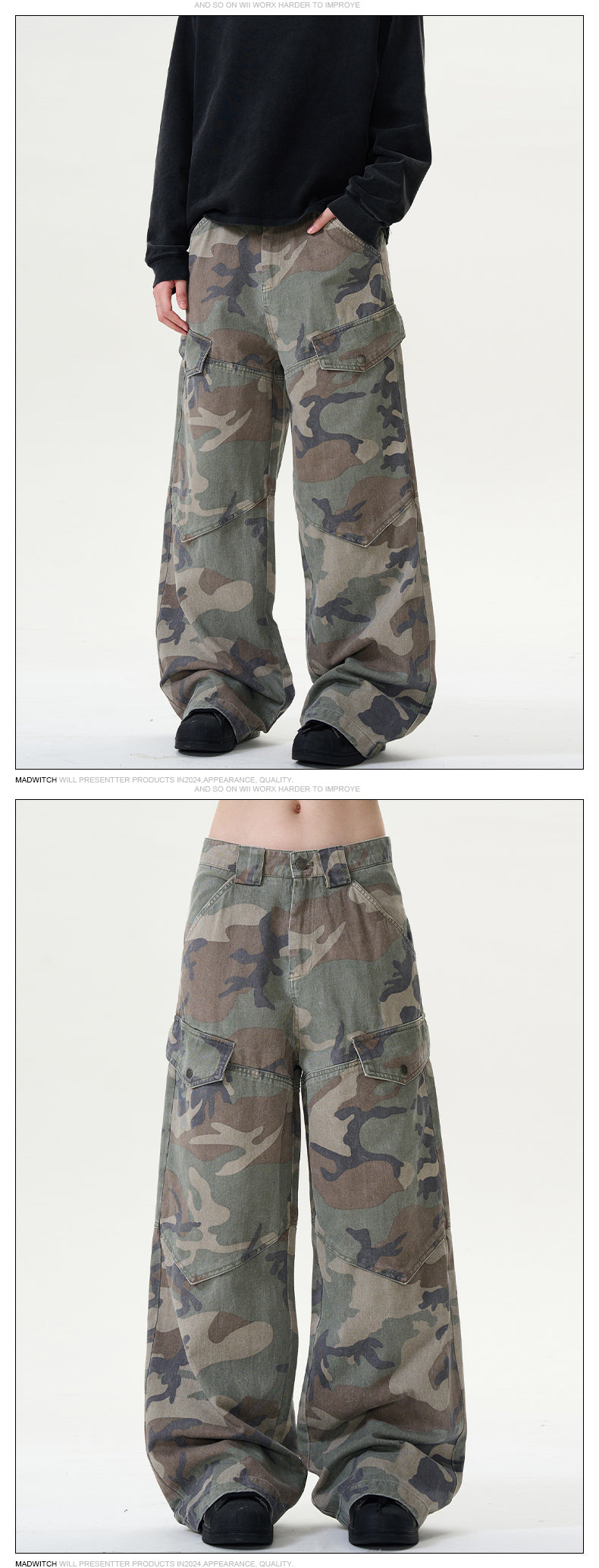 MADWITCH Street Style Camouflage Cargo Pants #CK6518
