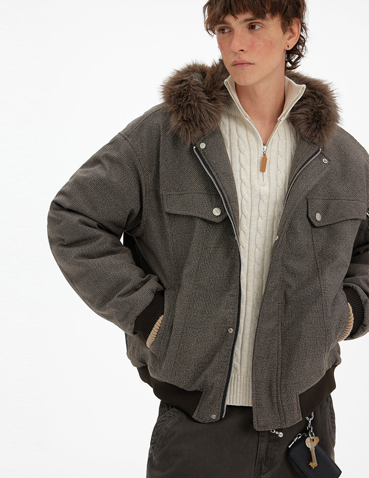 MADWITCH RETRO HOUNDSTOOTH PARKA JACKET #MY2526