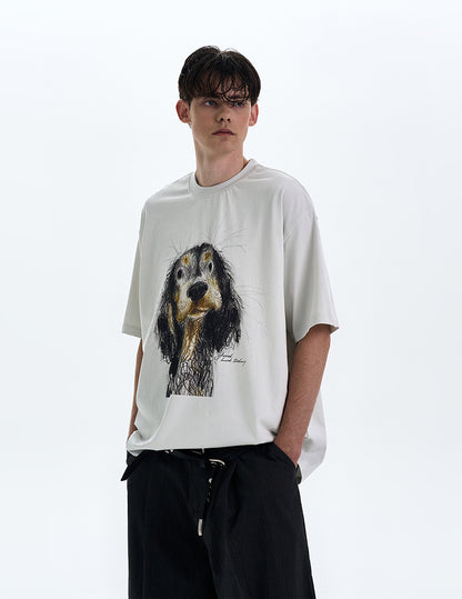 MADWITCH PUPPY PRINT TEE #990635