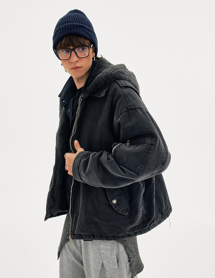 MADWITCH FAUX HOOD PARKA #MY128