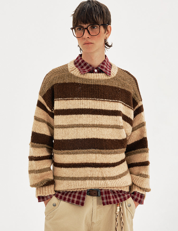 MADWITCH CONTRAST STRIPE SWEATER #91335