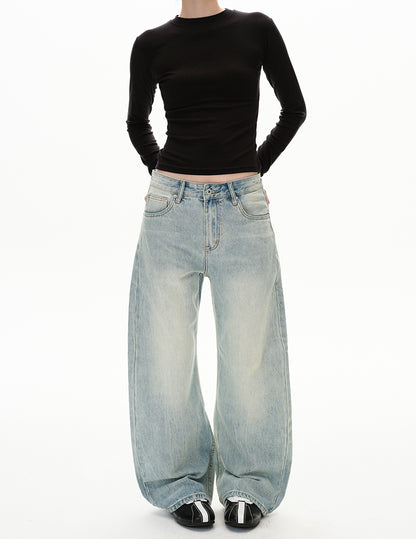 MADWITCH WASHED SLUNG JEANS #GPC9698