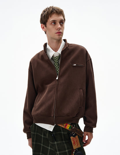 MADWITCH UNISEX MINIMALIST STAND COLLAR JACKET #AB1080