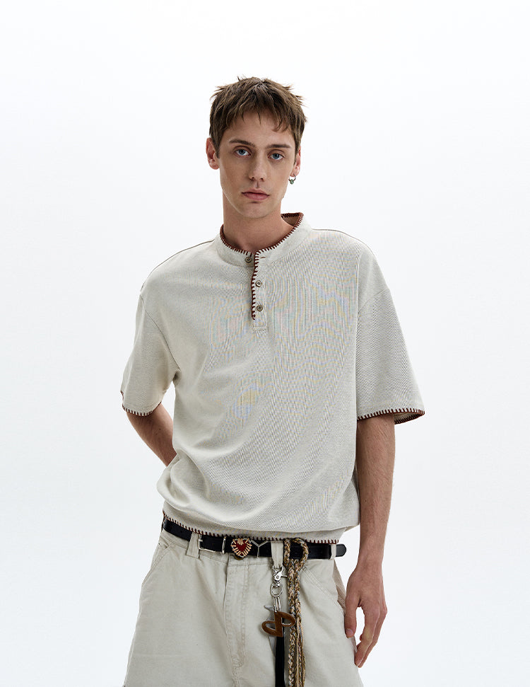 MADWITCH HENLEY NECK TEE #C1699X25