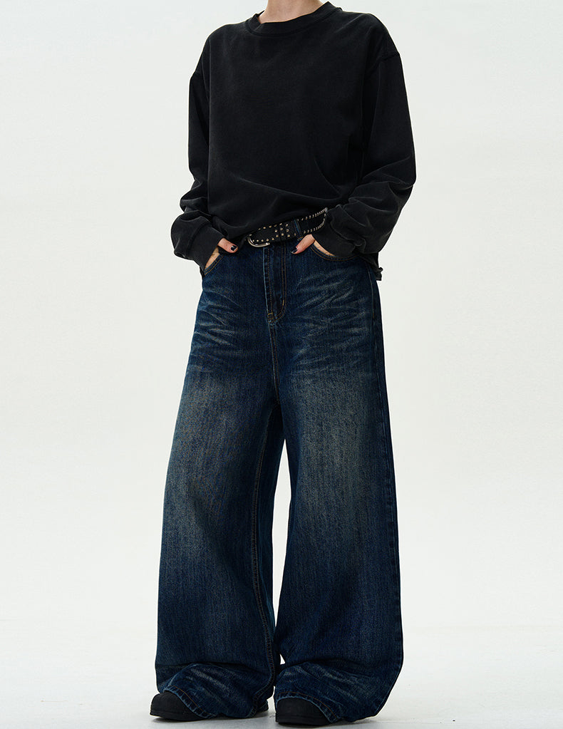 MADWITCH WASHED VINTAGE DENIM JEANS #FX059