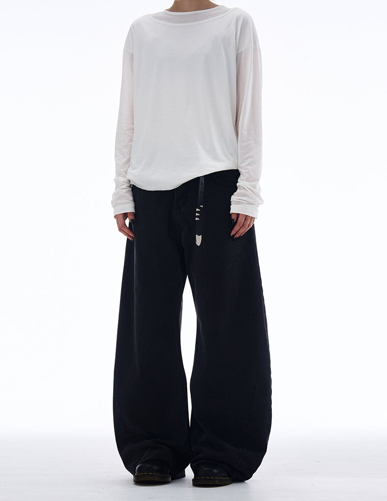 MADWITCH SCIMITAR-STYLE CASUAL JEANS #G6661