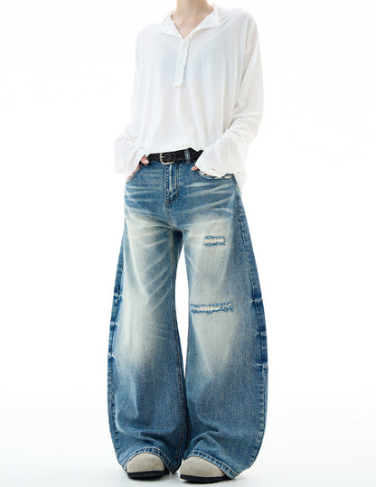 MADWITCH UNISEX INS STYLE DISTRESSED DENIM JEANS #G6867