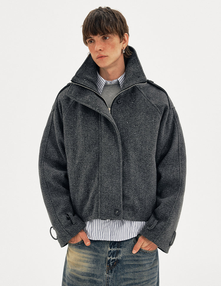 MADWITCH WOOL BOX PARKA #MY162
