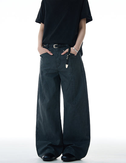 MADWITCH WIDE-LEG CASUAL PANTS #A607