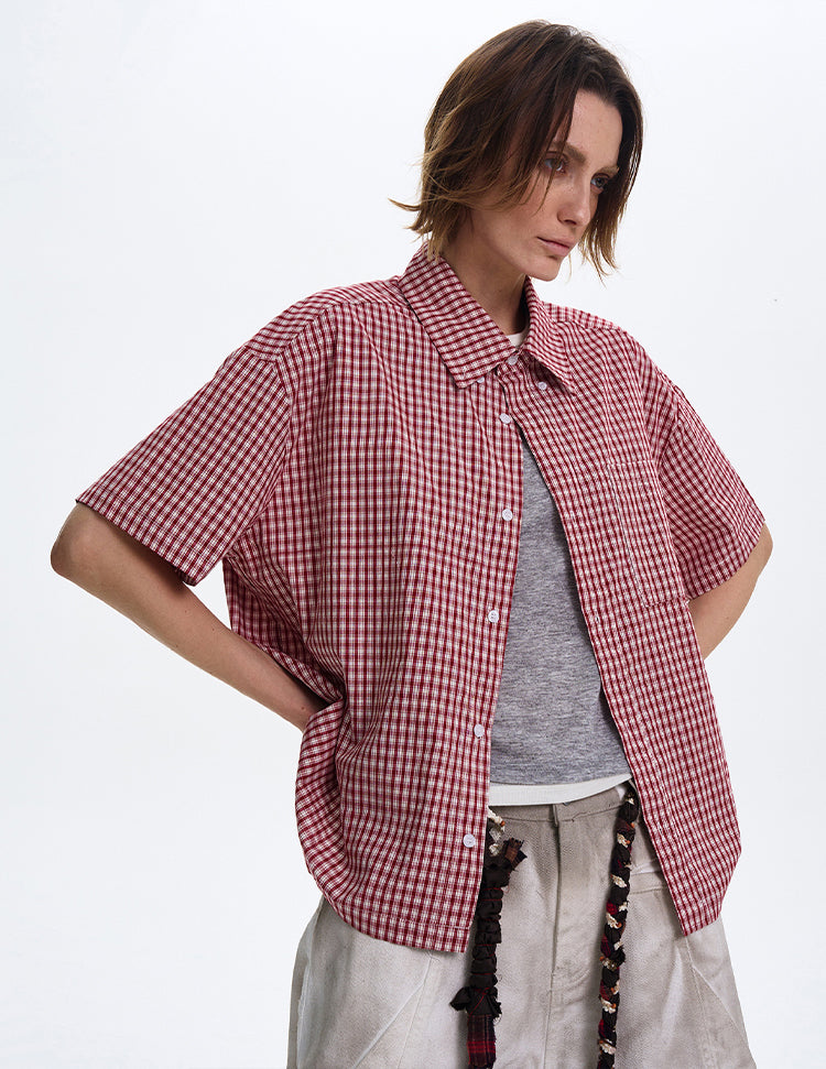 MADWITCH VINTAGE PLAID SHIRT #CR213