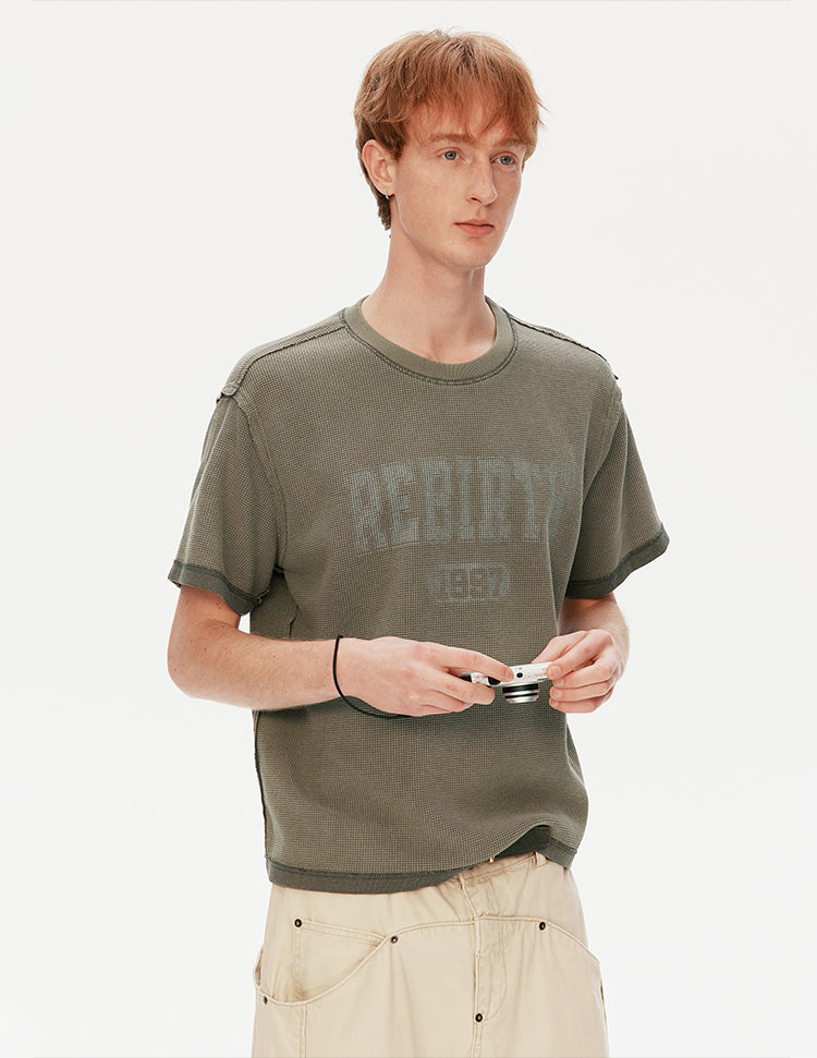 MADWITCH VINTAGE LETTER TEE #AW26020