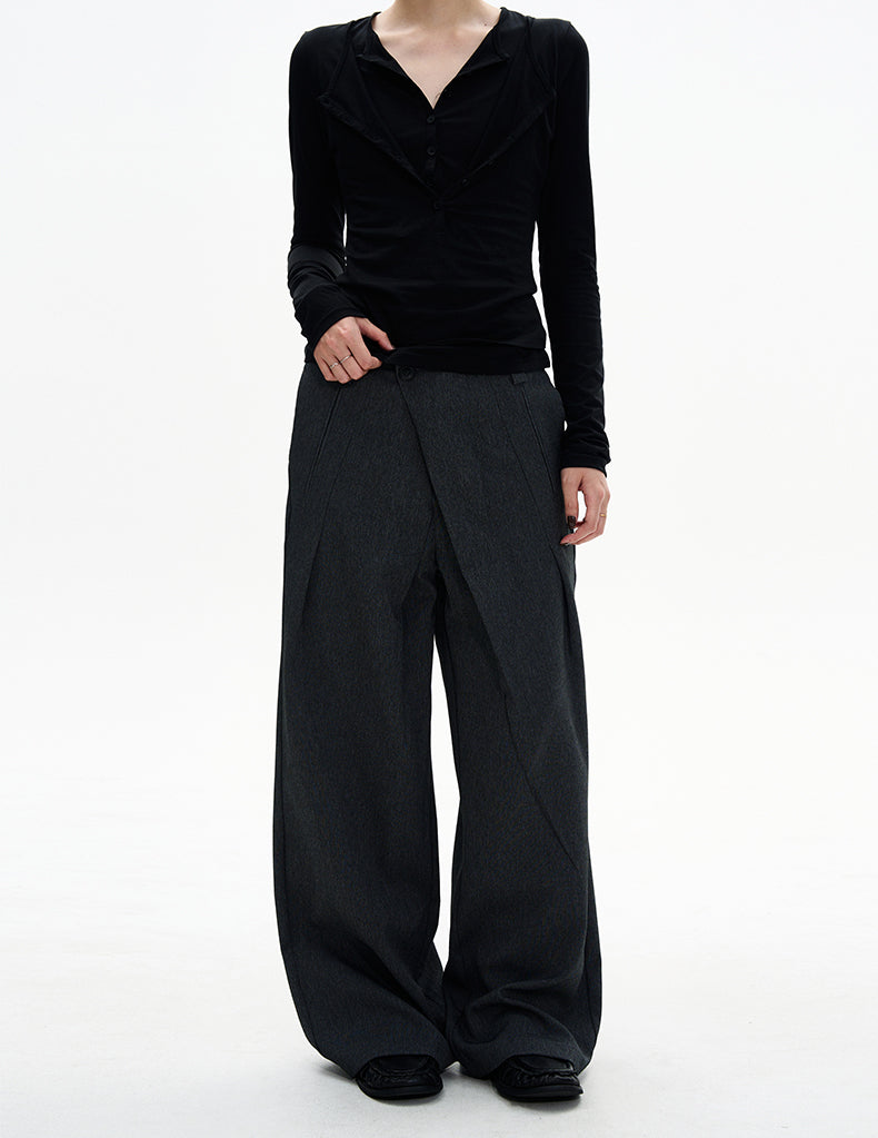 MADWITCH DIAGONAL FOLD PANTS #GPC6900