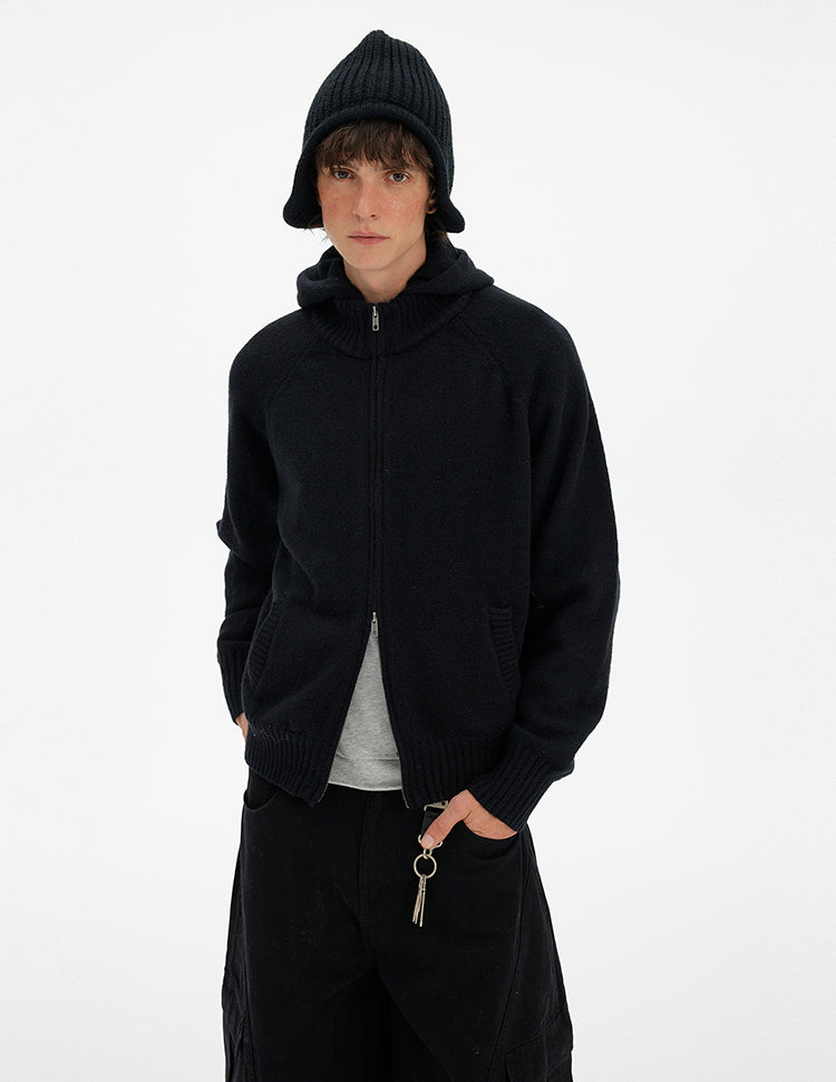 MADWITCH RETRO HOODED KNIT CARDIGAN #MY017