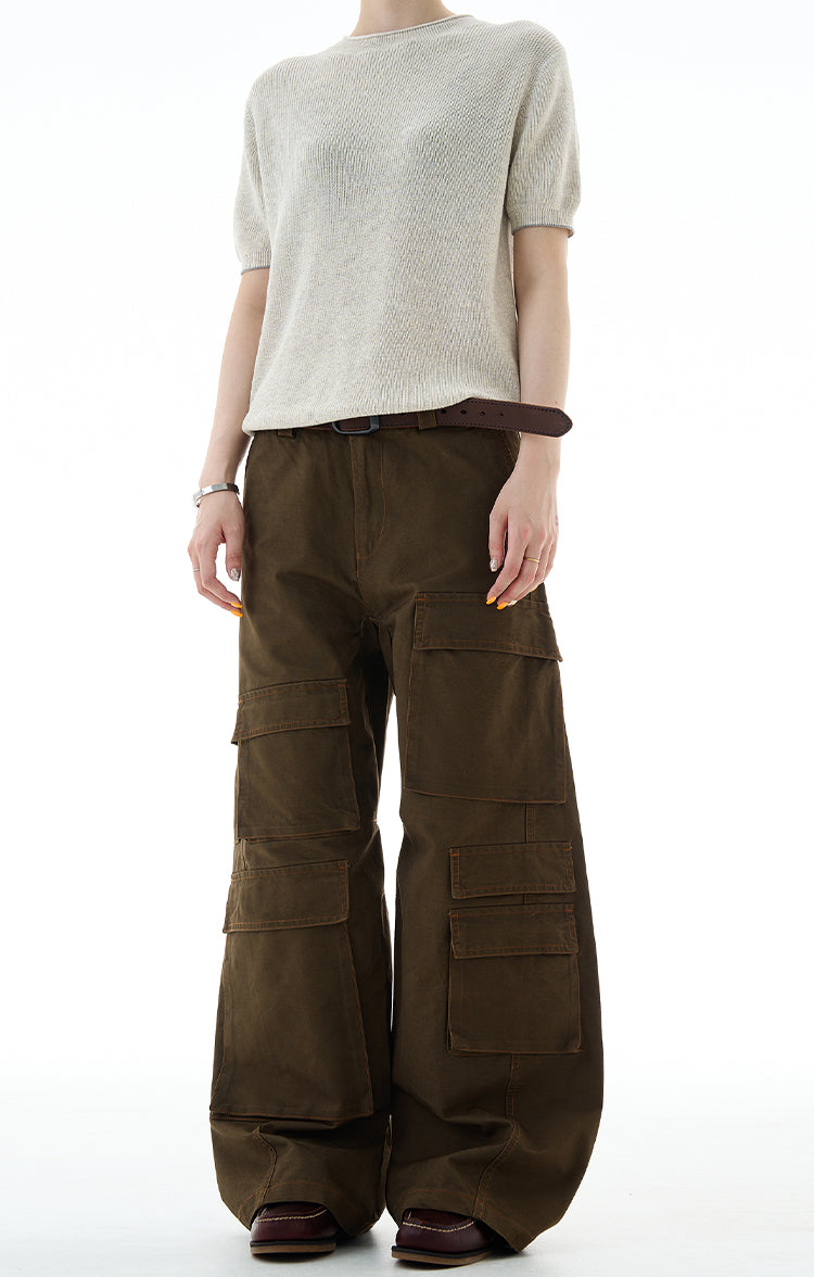 MADWITCH UNISEX MULTI-POCKET CARGO PANTS #A611