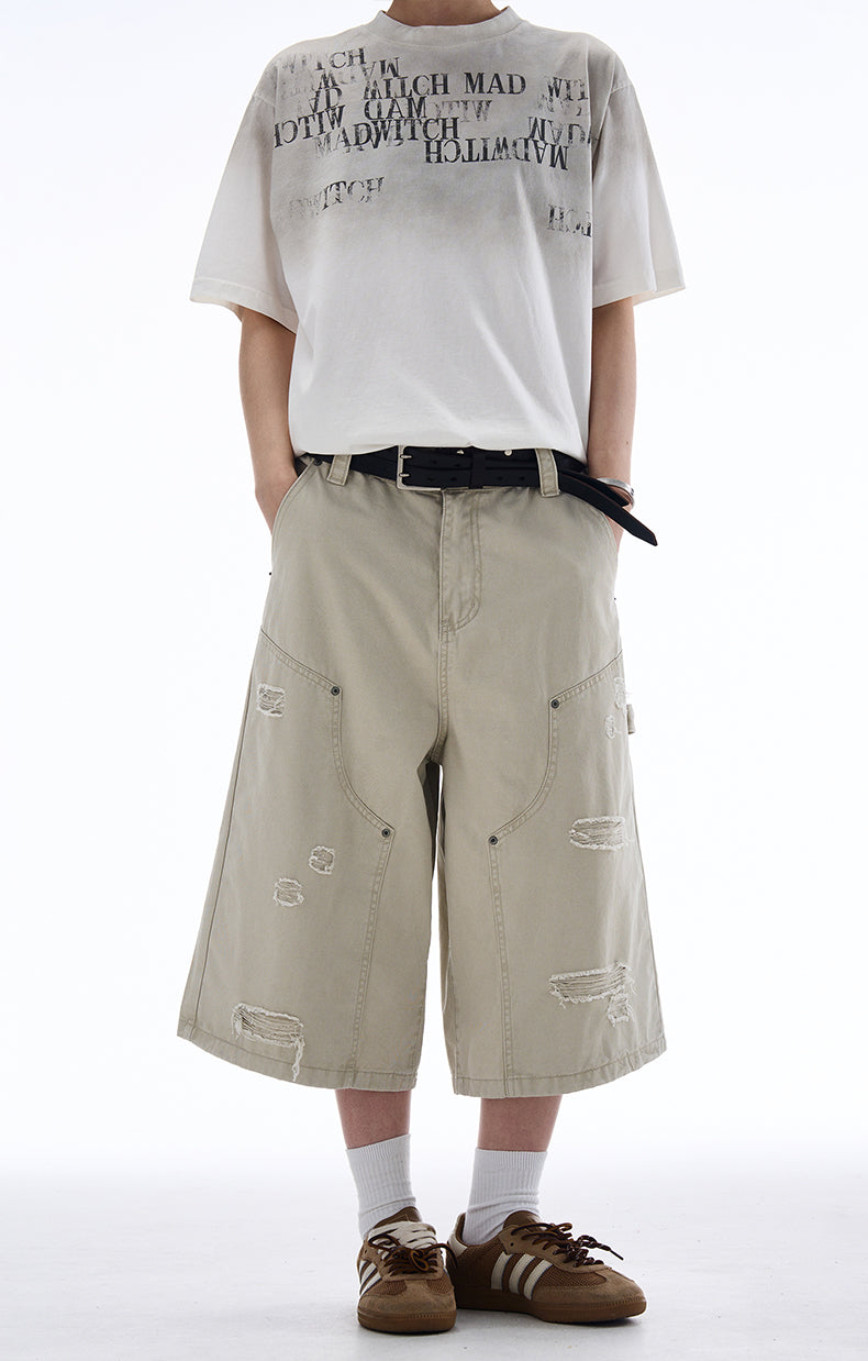 MADWITCH LUMBERJACK WORKWEAR CROPPED PANTS #CK3386D