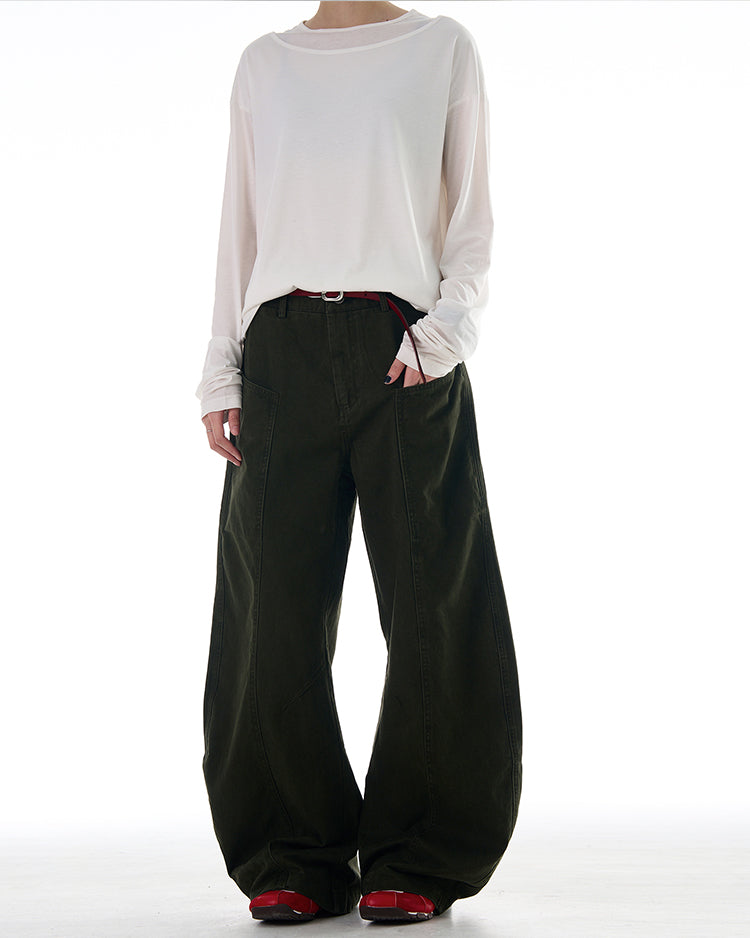 MADWITCH DECONSTRUCTED SABER-CUT RELAXED PANTS #CK6615
