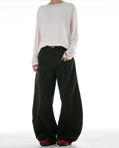 MADWITCH DECONSTRUCTED SABER-CUT RELAXED PANTS #CK6615