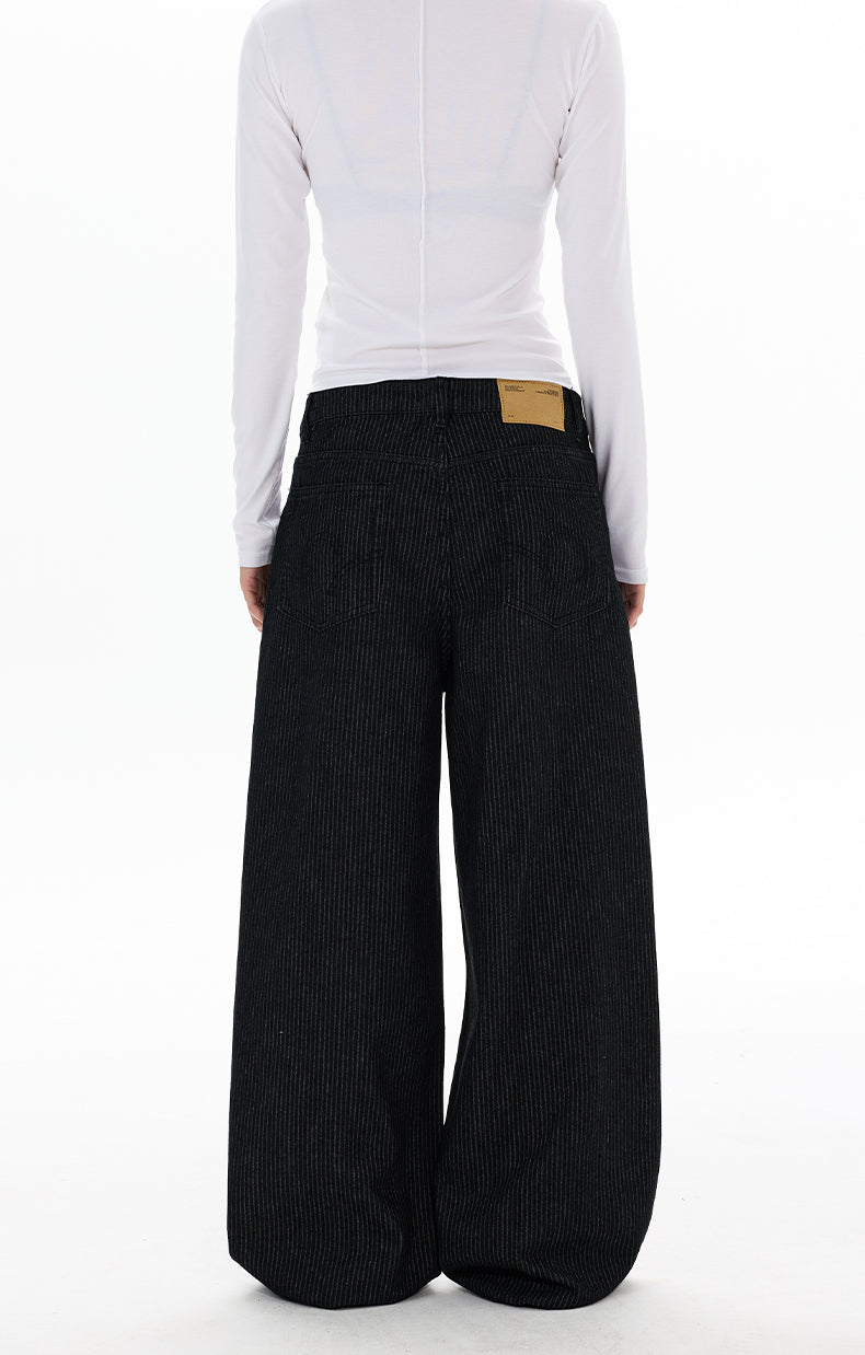 MADWITCH BUTTONED STRIPE WIDE TROUSERS #DR6989