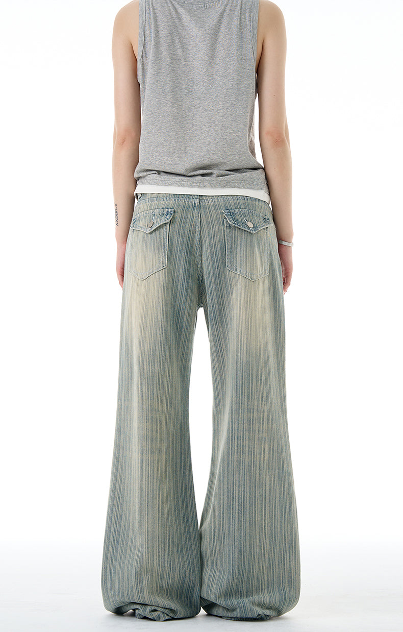 MADWITCH VINTAGE SLUB COTTON JEANS #Z011