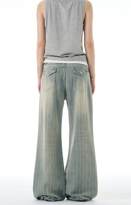 MADWITCH VINTAGE SLUB COTTON JEANS #Z011