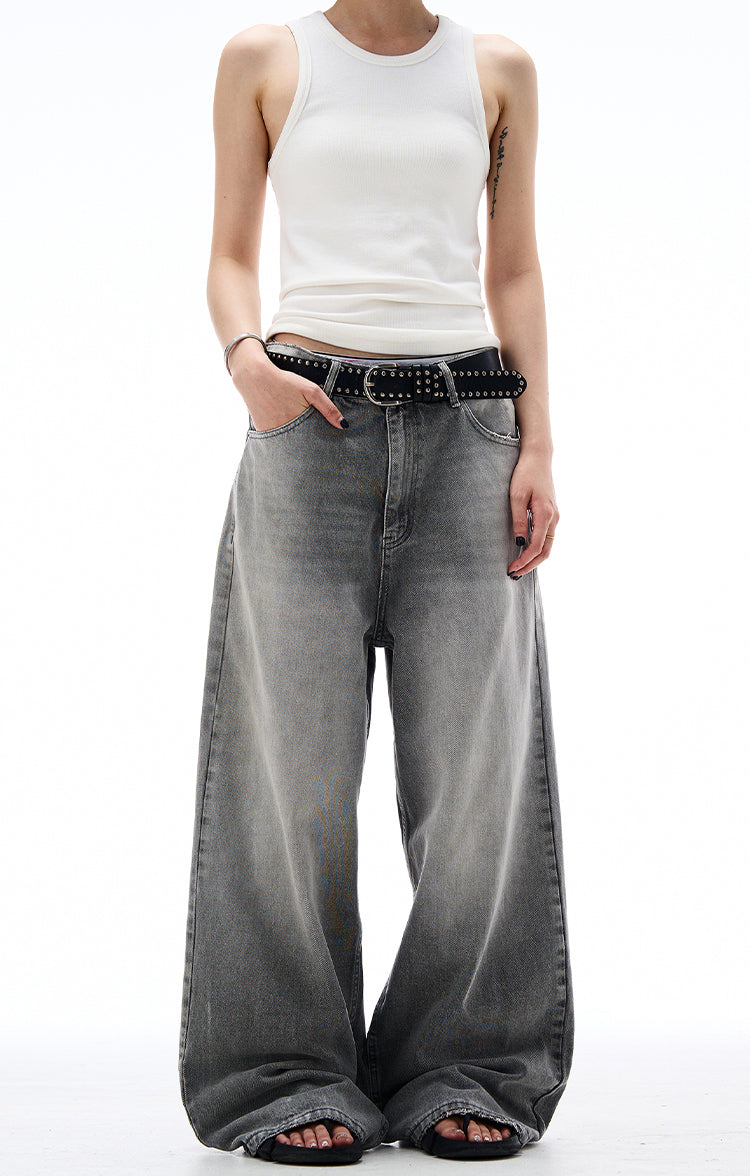 MADWITCH WASHED FLARED DENIM JEANS #CK5398
