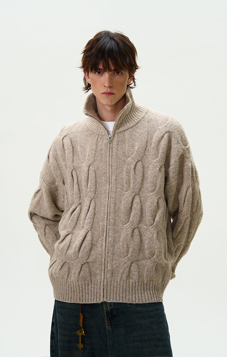 MADWITCH HALF-TURTLENECK CARDIGAN SWEATER #MY008