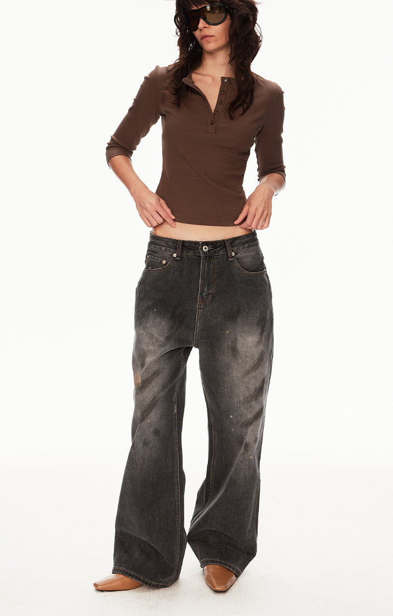 MADWIT DIRTY WASH GRUNGE JEANS #GD002