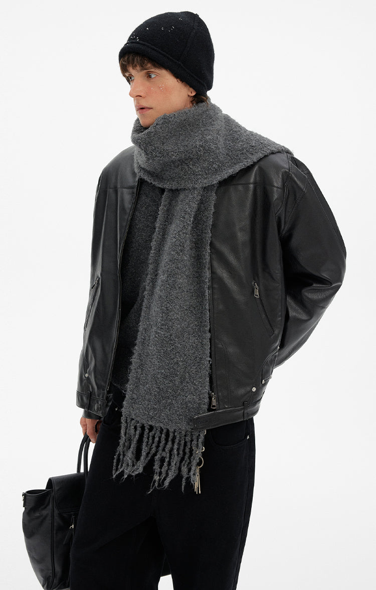 MADWITCH MINIMAL PU DOWN JACKET #YR002