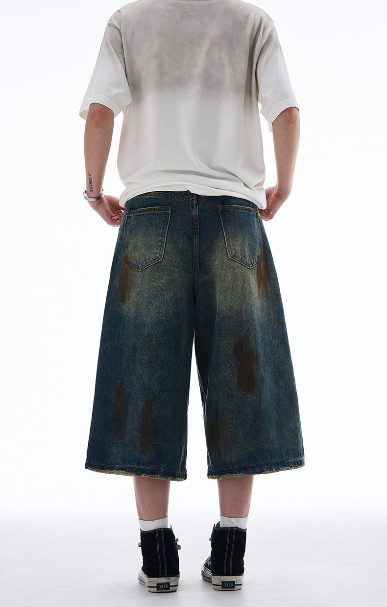 MADWITCH VINTAGE WIDE-LEG CROP JEANS #NZ7319