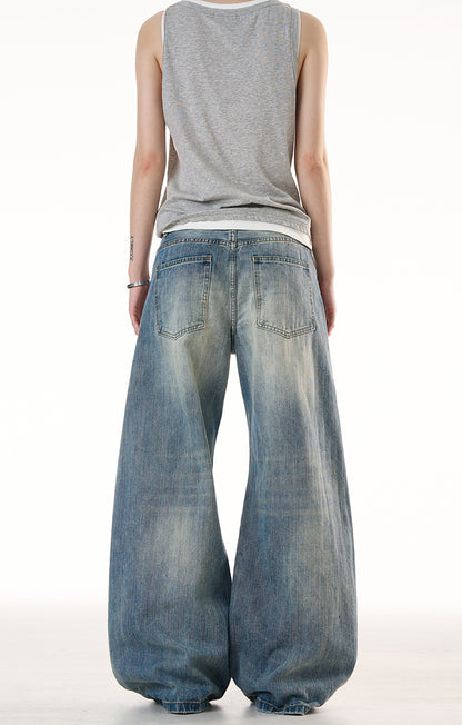 MADWITCH LOOSE RIPPED JEANS #G6683