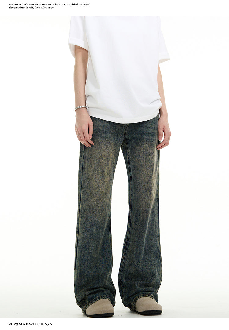 MADWITCH WASH STRAIGHT LEG JEANS #WH6830