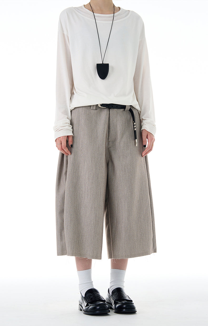 MADWITCH RAW HEM MINIMAL TROUSERS #CK257D
