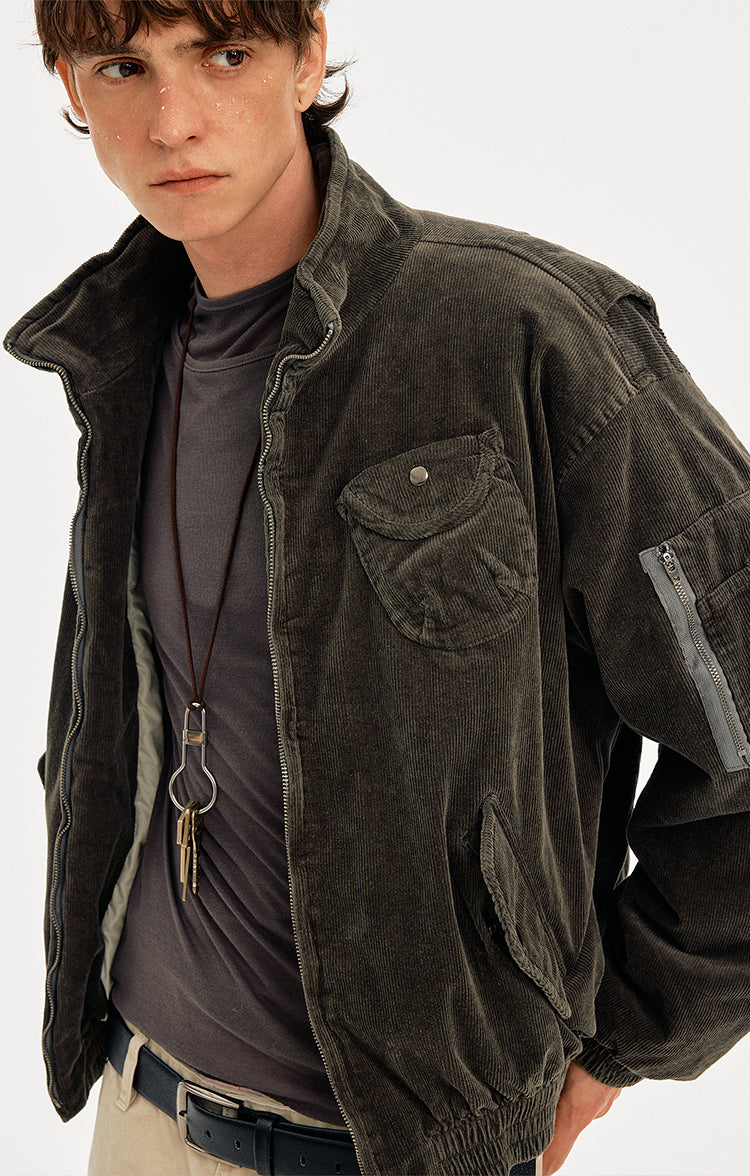 MADWITCH CORDUROY WORKWEAR QUILTED JACKET #25558