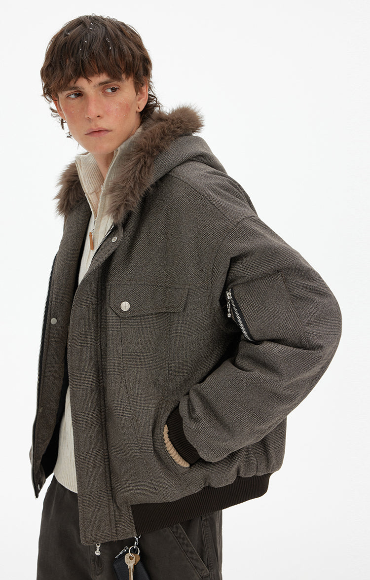 MADWITCH RETRO HOUNDSTOOTH PARKA JACKET #MY2526
