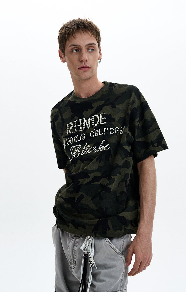 MADWITCH PEARL STUD TEE #L954