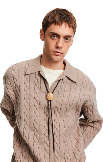 MADWITCH TWIST COLLAR KNIT #C2509Q25