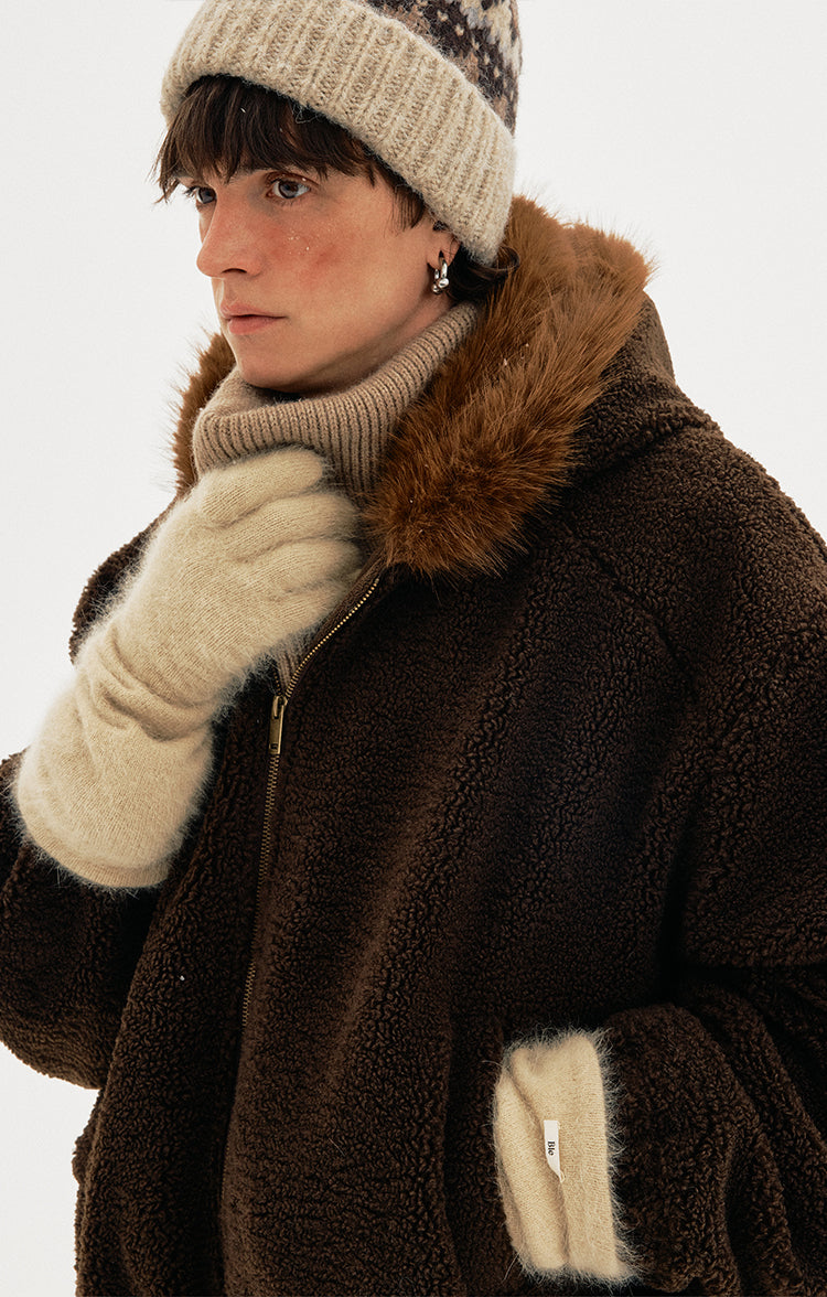 MADWITCH SHEAR HOODED COAT #BBXM026