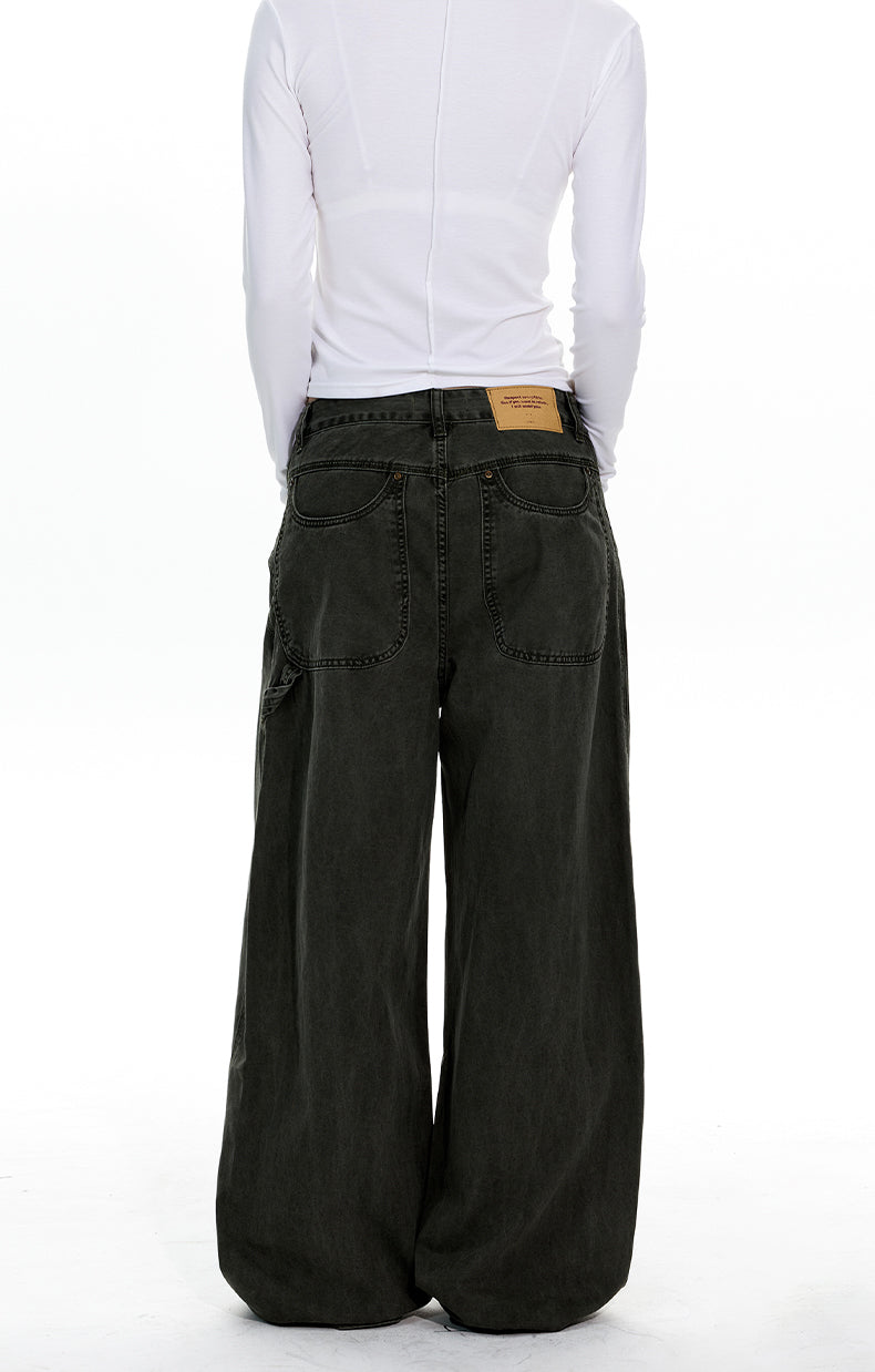 MADWITCH DECONSTRUCTED VINTAGE WORKWEAR JEANS #CK3590