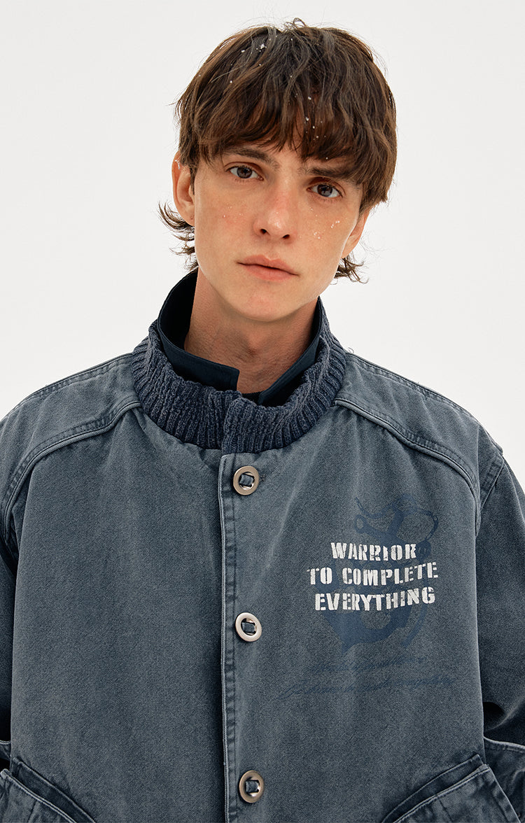 MADWITCH VINTAGE WASHED WORKWEAR QUILTED JACKET #AW25152