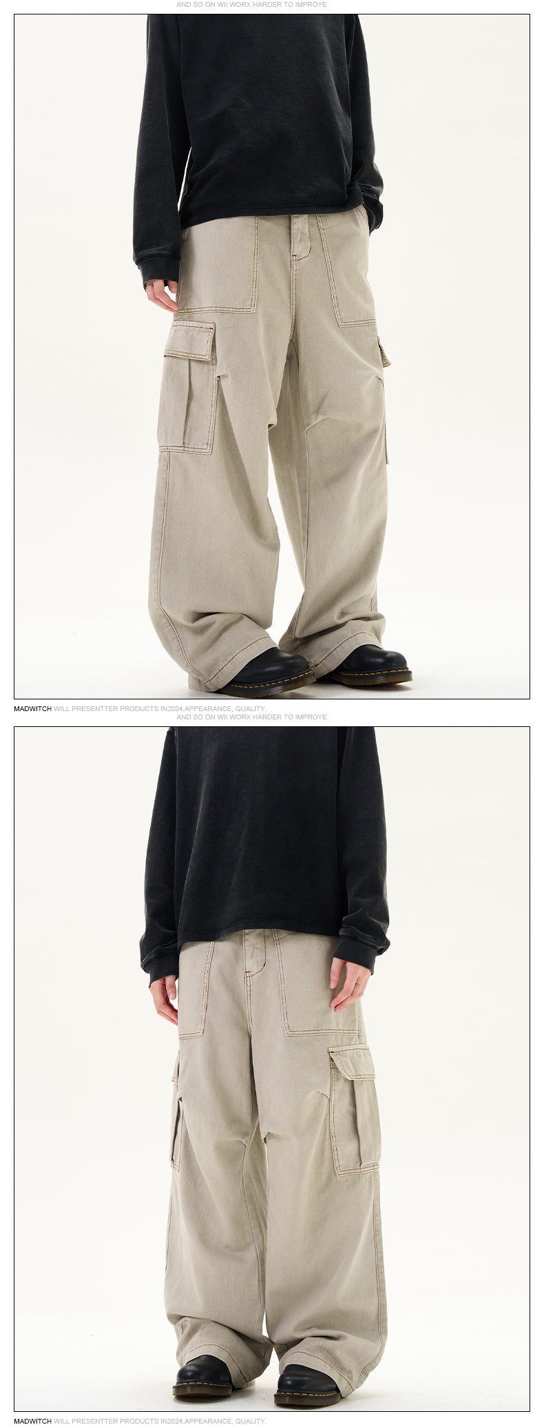 MADWITCH LARGE POCKET CARGO PANTS #G6463