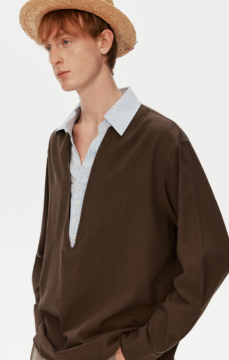 MADWITCH COLORBLOCK STRIPE SHIRT #UTU043