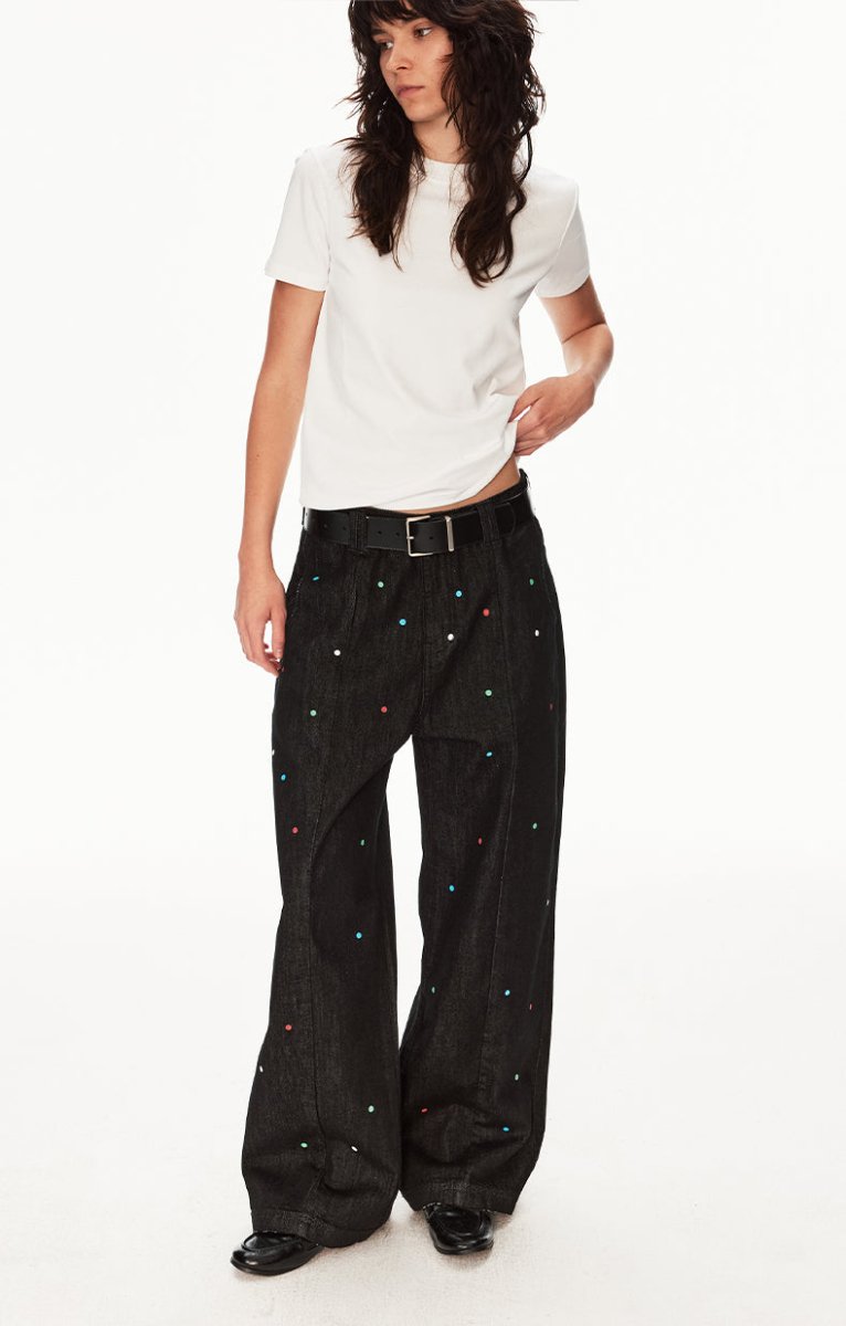 MADWIT POLKA DOT HIGH STREET JEANS WH0A130 - MadWitch Store