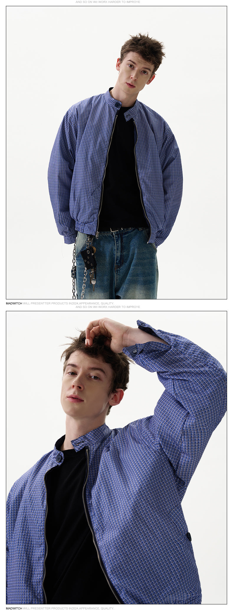 MADWITCH REVERSIBLE CHECKERED JACKET #27247